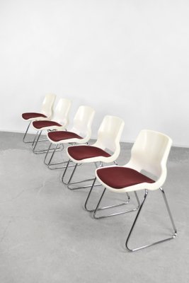 Mid-Century Modern Scandinavian Chairs by Svante Schöblom for Overman, 1970s, Set of 5-ZAA-1166379