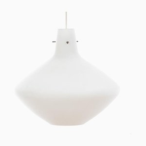 Mid-Century Modern Scandinavian Pendant Lamp in Opal Glass, 1960s-PI-765801