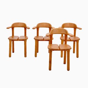 Mid-Century Modern Scandinavian Rustic Dining Chairs, Set of 4-FN-895700