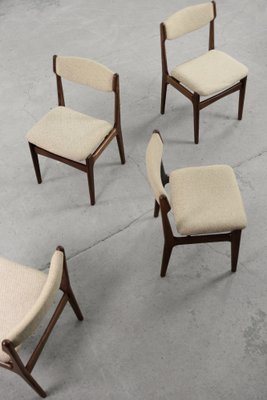 Mid-Century Modern Scandinavian Teak Dining Chairs, 1960s, Set of 4-ZAA-1172035