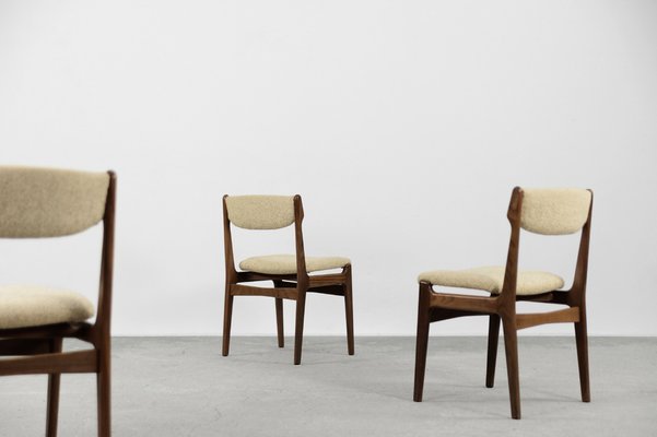 Mid-Century Modern Scandinavian Teak Dining Chairs, 1960s, Set of 4-ZAA-1172035