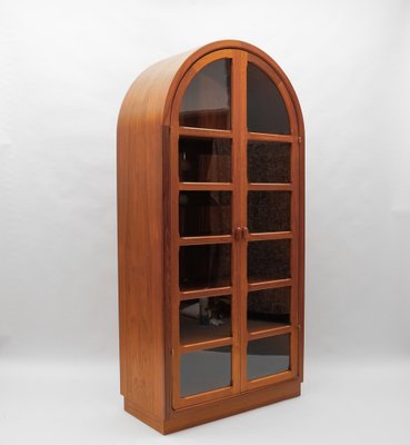 Mid-Century Modern Scandinavian Teak Wood Glass Cabinet, 1960s-KQB-1822257