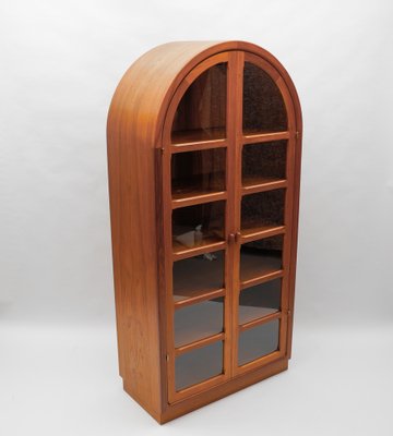 Mid-Century Modern Scandinavian Teak Wood Glass Cabinet, 1960s-KQB-1822257