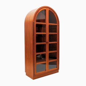 Mid-Century Modern Scandinavian Teak Wood Glass Cabinet, 1960s-KQB-1822257