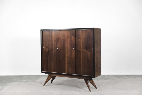 Mid-Century Modern Scandinavian Vintage Walnut Cabinet, 1960s-ZAA-1086817