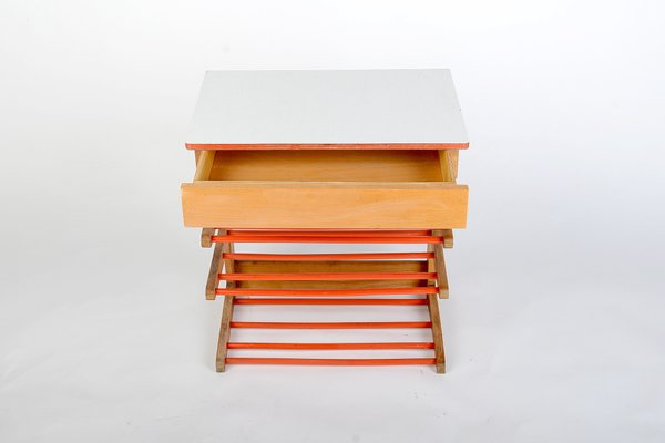 Mid-Century Modern Shoe Rack Side Table, 1960s-VHD-1389517