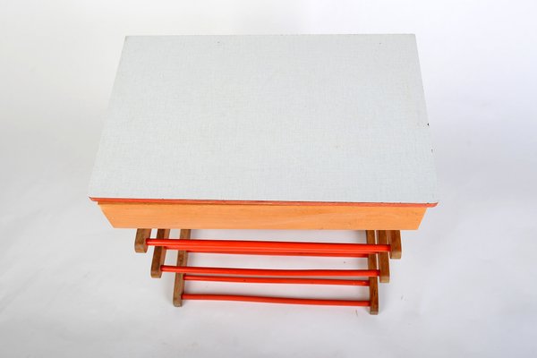 Mid-Century Modern Shoe Rack Side Table, 1960s-VHD-1389517