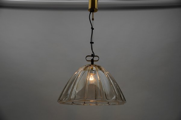 Mid-Century Modern Smoked Glass Pendant Lamp from Limburg, 1960s-KQB-1742970