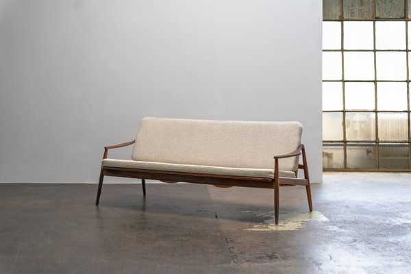 Mid-Century Modern Sofa in Teak and Cane by Hartmut Lohmeyer for Wilkhahn, 1950s-AO-2028321