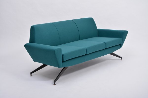 Mid-Century Modern Sofa with Metal Base by Rossi di Albizzate for Lenzi, 1950s-FN-754450