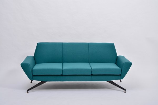 Mid-Century Modern Sofa with Metal Base by Rossi di Albizzate for Lenzi, 1950s-FN-754450