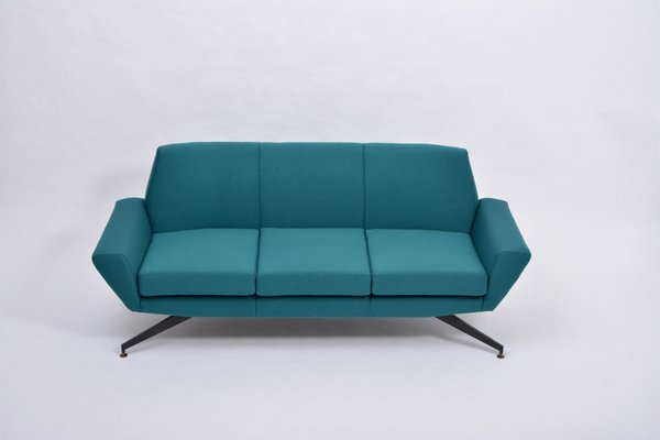 Mid-Century Modern Sofa with Metal Base by Rossi di Albizzate for Lenzi, 1950s-FN-754450