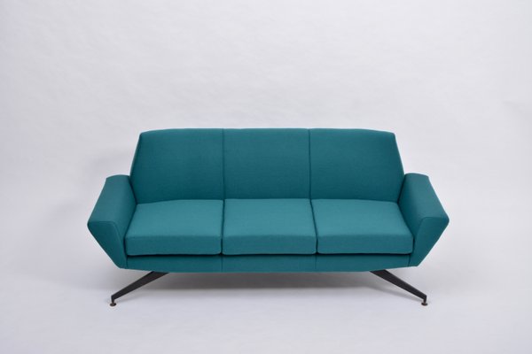 Mid-Century Modern Sofa with Metal Base by Rossi di Albizzate for Lenzi, 1950s-FN-754450