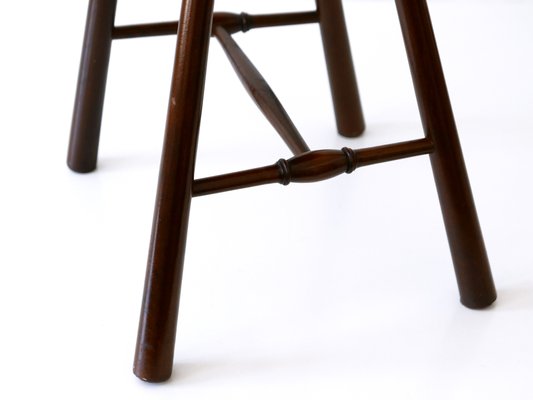 Mid-Century Modern Solid Wood Stool, Germany, 1950s-WPT-1360255