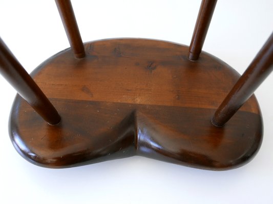 Mid-Century Modern Solid Wood Stool, Germany, 1950s-WPT-1360255