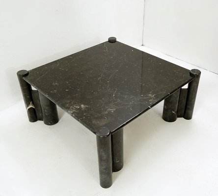 Mid-Century Modern Square Black Marble Coffee Table, 1970s-NYF-2024145