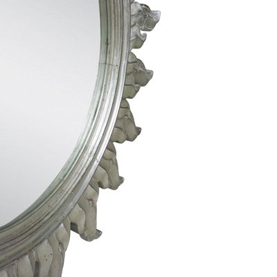 Mid-Century Modern Sun Mirror in Silver Bath Wood, 1960-UZ-1223958