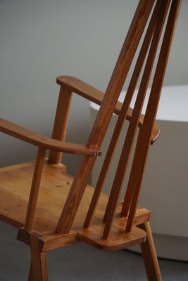 Mid-Century Modern Swedish Sculptural Rocking Chair in Pine, 1960s-MXF-1808370