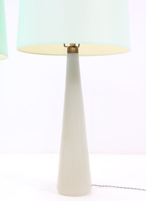 Mid-Century Modern Table Lamps in Opaline by Archimede Seguso Murano, 1970s, Set of 2-MY-1273602