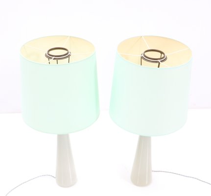 Mid-Century Modern Table Lamps in Opaline by Archimede Seguso Murano, 1970s, Set of 2-MY-1273602