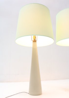 Mid-Century Modern Table Lamps in Opaline by Archimede Seguso Murano, 1970s, Set of 2-MY-1273602