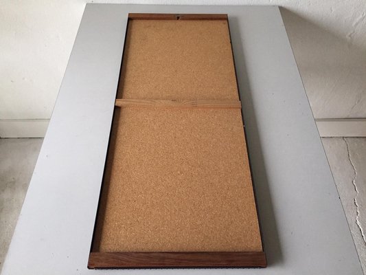 Mid-Century Modern Teak & Black Metal Frame Mirror, 1960s-RDS-1147976