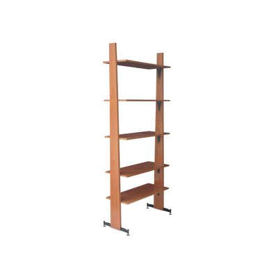 Mid-Century Modern Teak Brass Shelving, Italy, 1950-UZ-863056