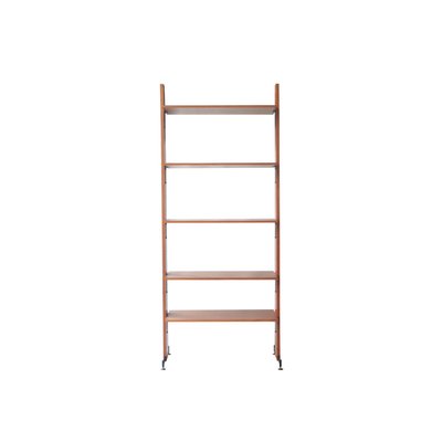 Mid-Century Modern Teak Brass Shelving, Italy, 1950-UZ-863056