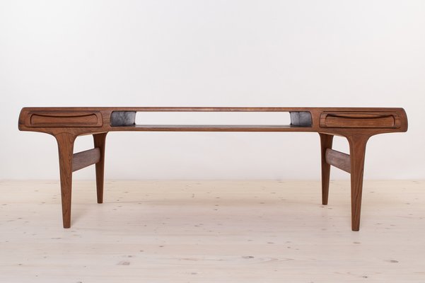 Mid-Century Modern Teak Coffee Table attributed to Johannes Andersen, 1960s-WZF-1751870