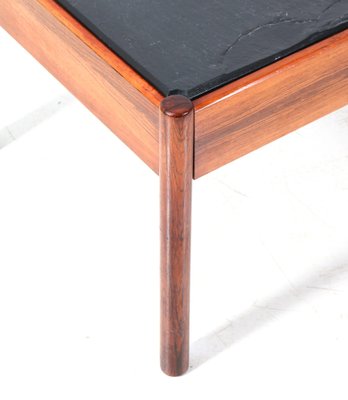 Mid-Century Modern Teak Coffee Table with Slate Top, 1960s-MY-1799114