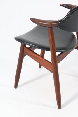 Mid-Century Modern Teak Cowhorn Chairs by Tijsseling for Hulmefa Nieuwe Pekela, 1960s, Set of 2-MY-824011