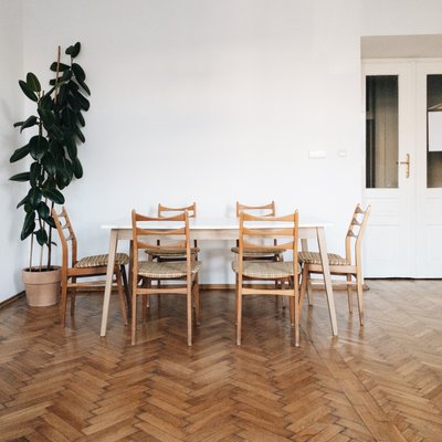 Mid-Century Modern Teak Dining Chairs from Bähre Mignon Möbel, 1960s, Set of 6-KND-1063930