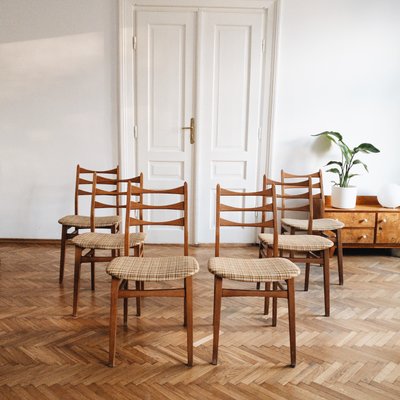 Mid-Century Modern Teak Dining Chairs from Bähre Mignon Möbel, 1960s, Set of 6-KND-1063930