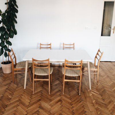 Mid-Century Modern Teak Dining Chairs from Bähre Mignon Möbel, 1960s, Set of 6-KND-1063930