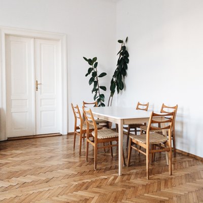 Mid-Century Modern Teak Dining Chairs from Bähre Mignon Möbel, 1960s, Set of 6-KND-1063930