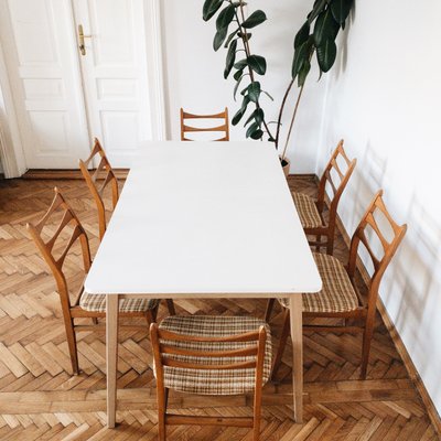 Mid-Century Modern Teak Dining Chairs from Bähre Mignon Möbel, 1960s, Set of 6-KND-1063930