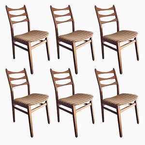 Mid-Century Modern Teak Dining Chairs from Bähre Mignon Möbel, 1960s, Set of 6-KND-1063930