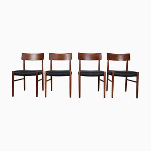 Mid-Century Modern Teak Dinning Room Chairs, Denmark, 1960s, Set of 4-DT-2026253