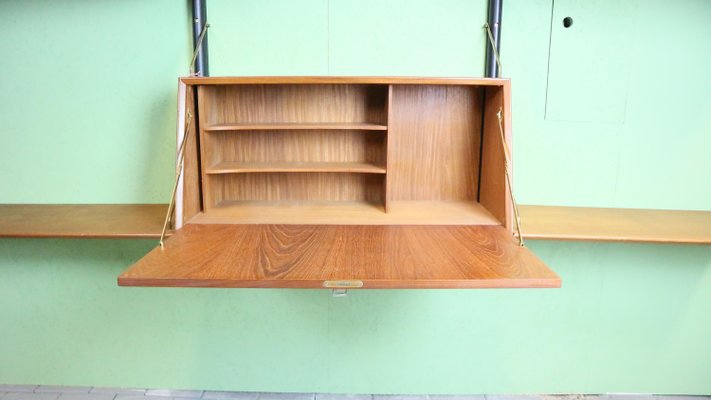 Mid-Century Modern Teak Modular Wall Unit attributed to Louis Van Teeffelen for Wébé, 1960s-DT-2026311