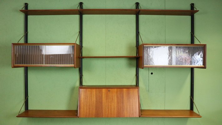 Mid-Century Modern Teak Modular Wall Unit attributed to Louis Van Teeffelen for Wébé, 1960s-DT-2026311