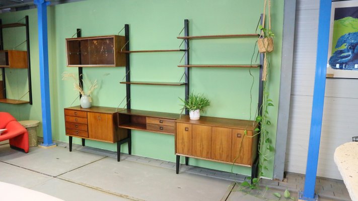 Mid-Century Modern Teak Modular Wall Unit attributed to Louis Van Teeffelen for Wébé, 1960s-DT-2026239