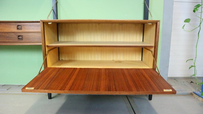 Mid-Century Modern Teak Modular Wall Unit attributed to Louis Van Teeffelen for Wébé, 1960s-DT-2026239