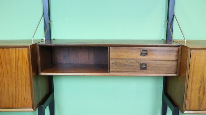 Mid-Century Modern Teak Modular Wall Unit attributed to Louis Van Teeffelen for Wébé, 1960s-DT-2026239