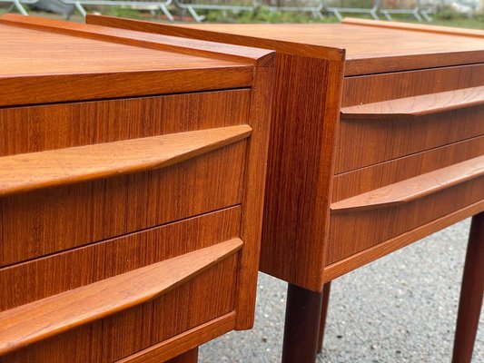 Mid-Century Modern Teak Nightstands, Denmark, 1962, Set of 2-MXB-1755004