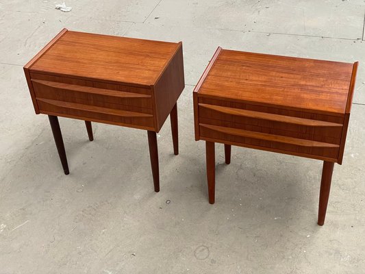 Mid-Century Modern Teak Nightstands, Denmark, 1962, Set of 2-MXB-1755004