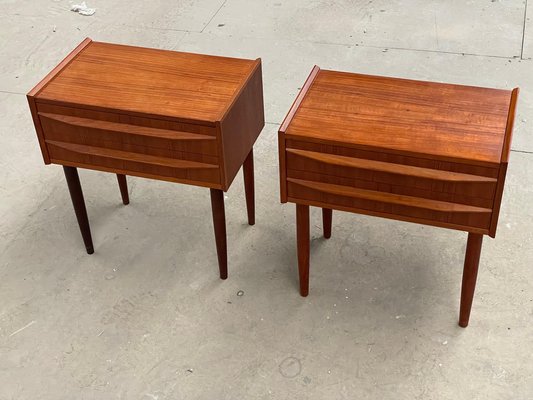 Mid-Century Modern Teak Nightstands, Denmark, 1962, Set of 2-MXB-1755004