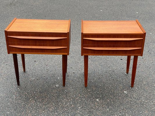 Mid-Century Modern Teak Nightstands, Denmark, 1962, Set of 2-MXB-1755004