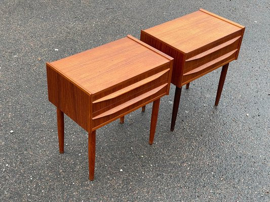 Mid-Century Modern Teak Nightstands, Denmark, 1962, Set of 2-MXB-1755004