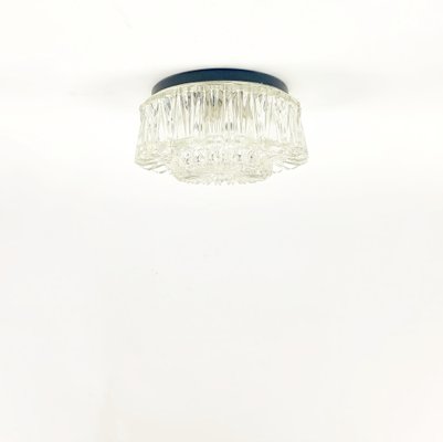 Mid-Century Modern Textured Glass Flush Mount from Limburg, Germany, 1970s-BMM-1806247