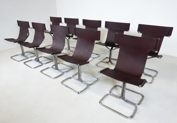 Mid-Century Modern Topos Chairs by Gruppo Dam for Busnelli, 1970s, Set of 10-FGA-1783827